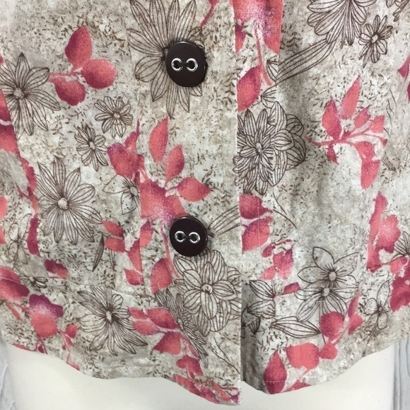 rqt Floral Blazer Tan & Pink Size 14 - Picture 5 of 9